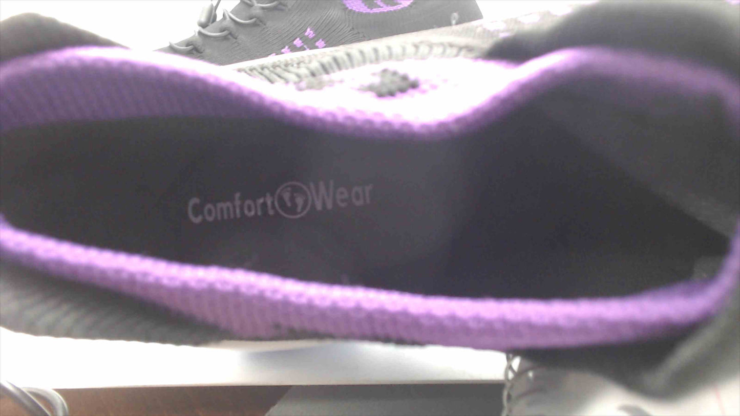 Comfort Wear Athletic Sneakers - Black/Purple - Size 43