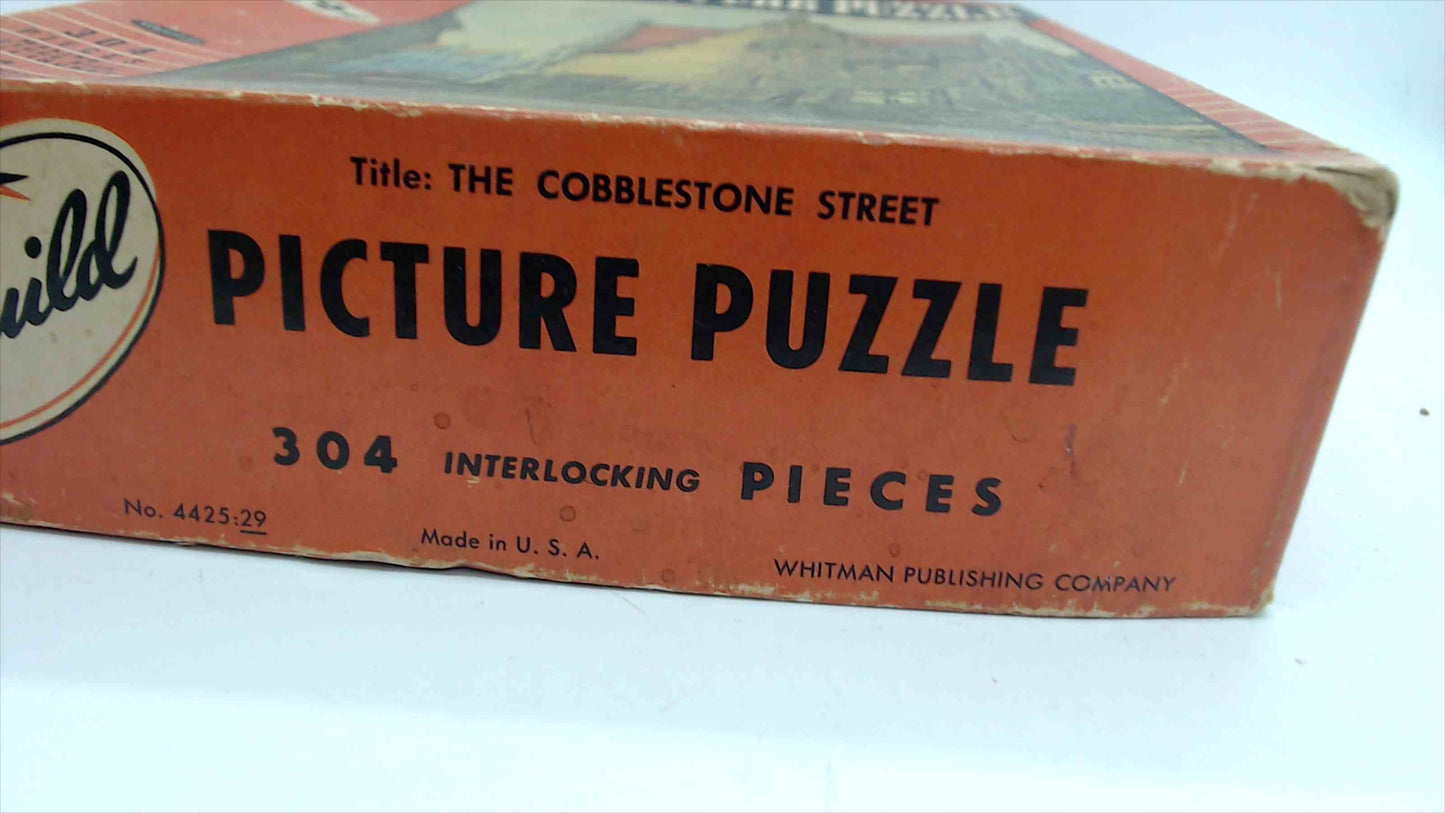 The Cobblestone Street Vintage Jigsaw Puzzle - 304 Pieces