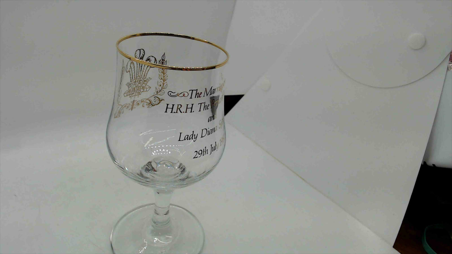 Royal Wedding Commemorative Brandy Snifter - Prince Charles & Lady Diana 1981