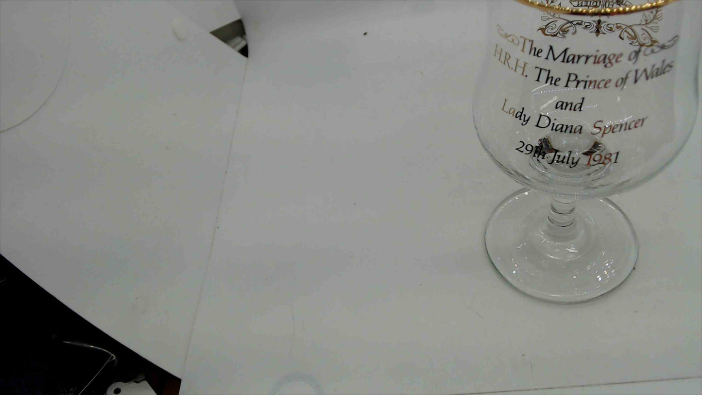 Royal Wedding Commemorative Brandy Snifter - Prince Charles & Lady Diana 1981