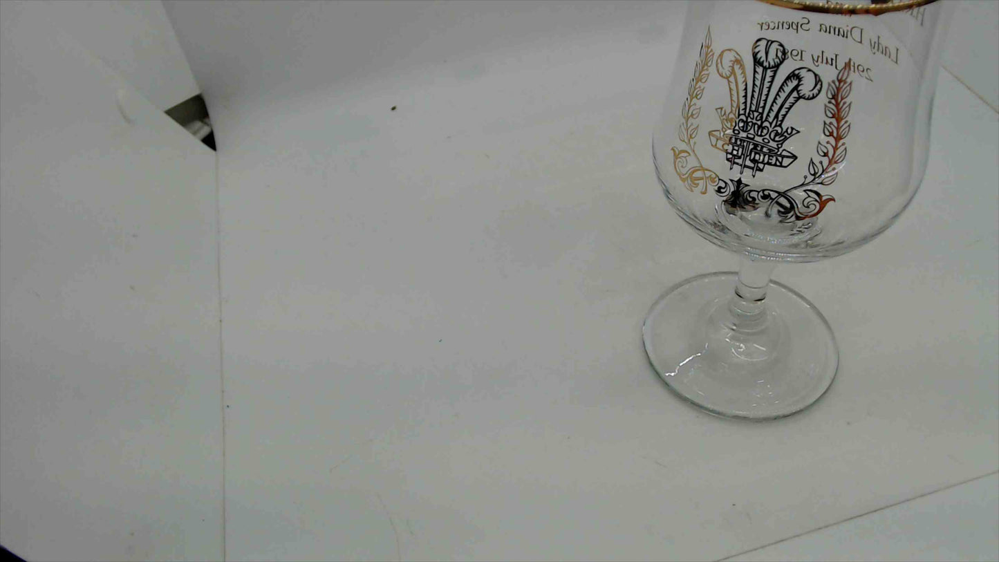Royal Wedding Commemorative Brandy Snifter - Prince Charles & Lady Diana 1981