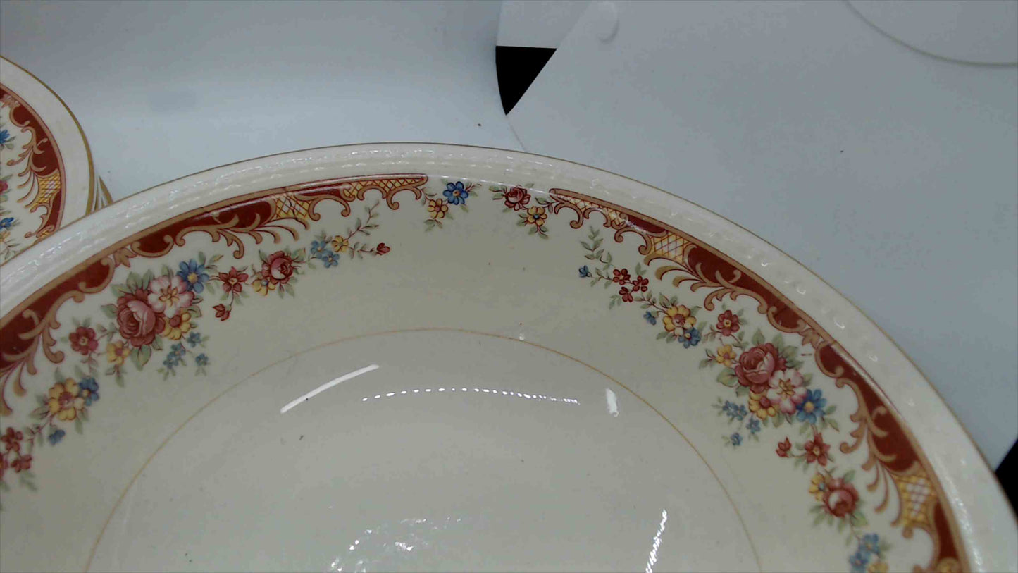 Vintage Homer Laughlin Eggshell Georgian China Set - Floral Pattern - Made in USA