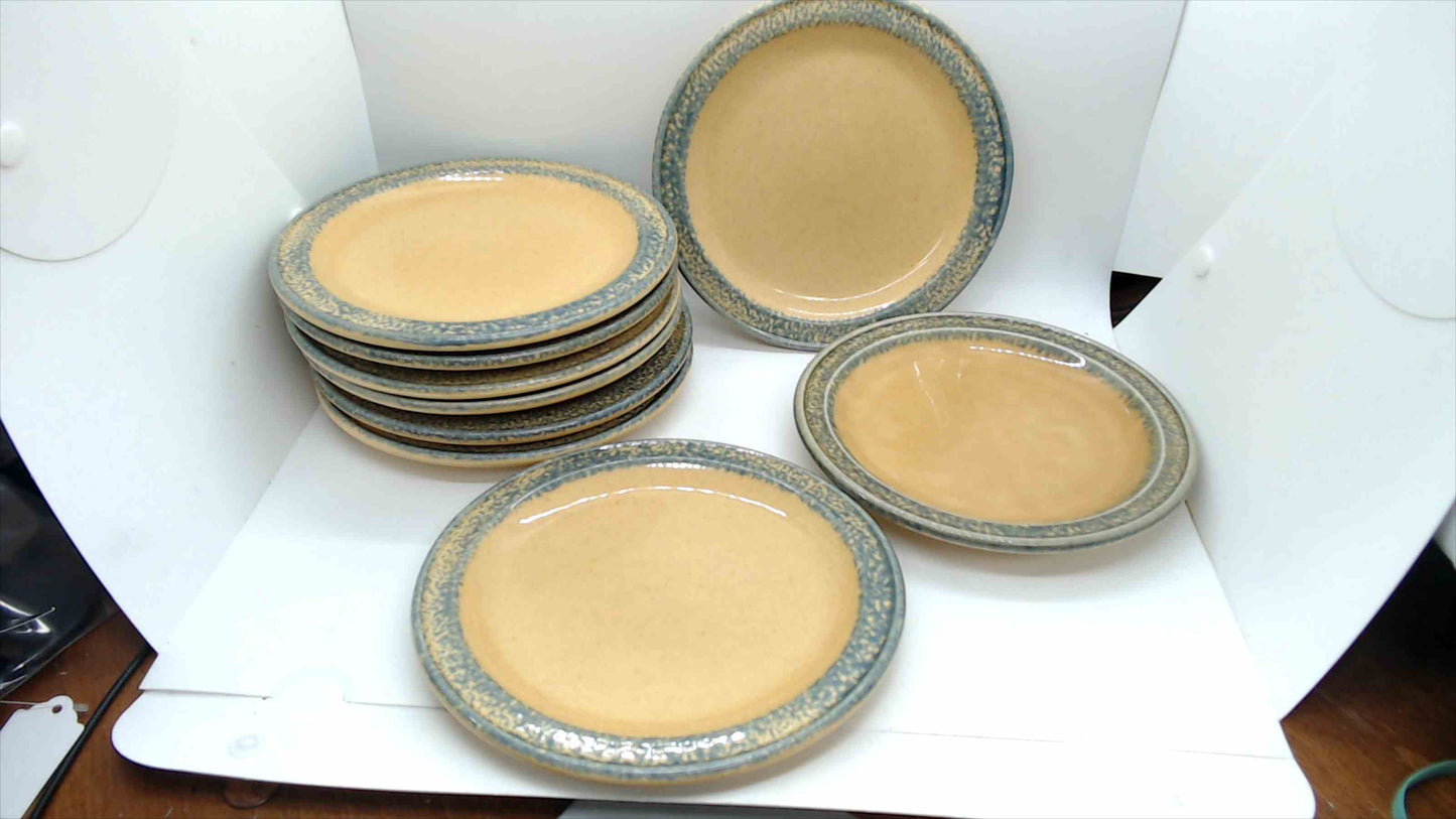 Vintage Pfaltzgraff Gourmet Brown Plates Set of 9 - Salad/Dessert Plates - 7" - N.A.F.A.