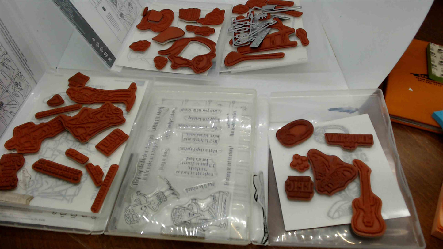 Stampin' Up! Stamp Set Lot of 5 – Tea Together, Home & Garden, A Good Man, Just Kidding & Epic Celebrations