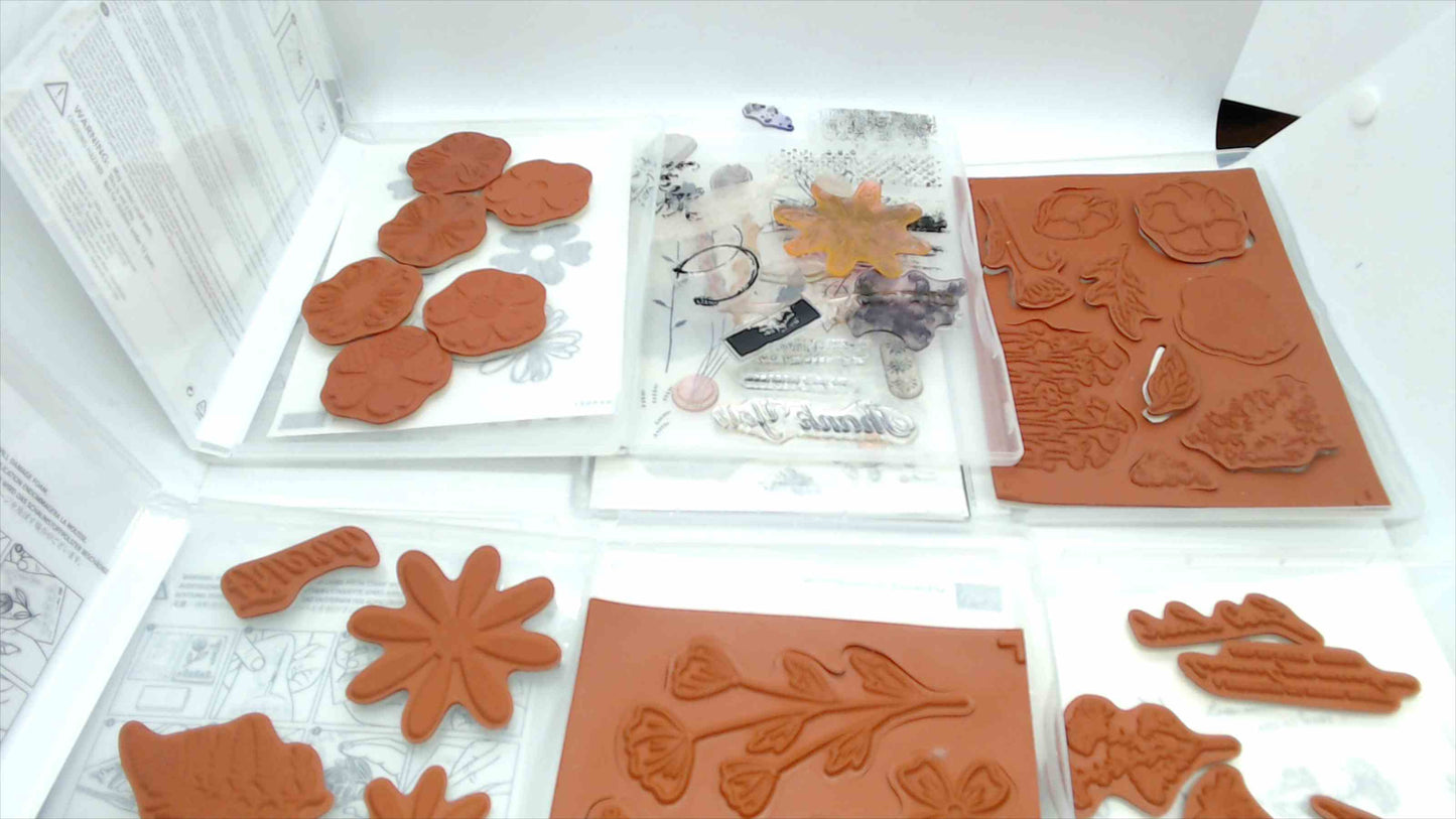 Stampin' Up! Floral Stamp Set Lot of 5 – Daisy Delight, Flower Shop, Daisy Lane, Nature's Harvest & Flowers of Friendship