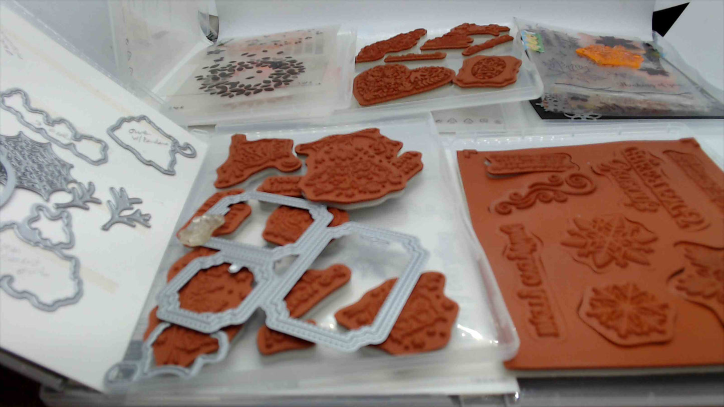 Stampin' Up! Cling Stamp Set Lot of 5 – Wondrous Wreath, You Are Loved, Colorful Seasons, Have a Hoot & Merry Snowflakes