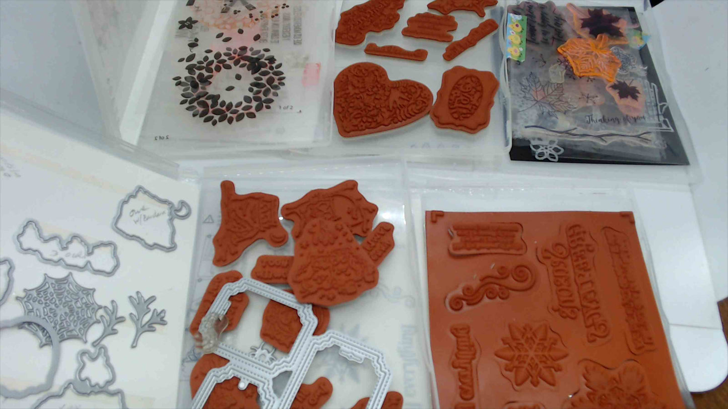Stampin' Up! Cling Stamp Set Lot of 5 – Wondrous Wreath, You Are Loved, Colorful Seasons, Have a Hoot & Merry Snowflakes