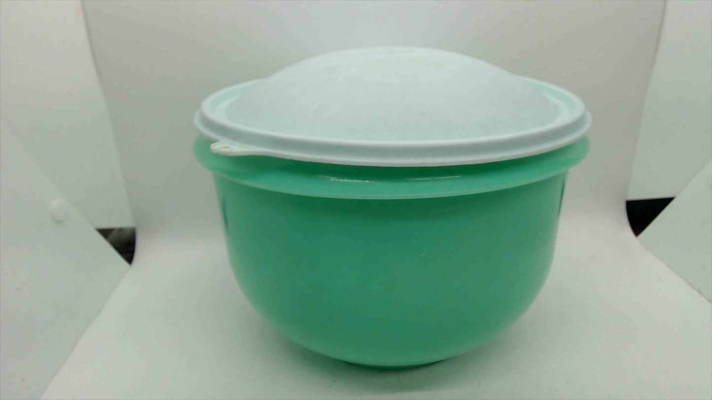 Vintage Tupperware Jel-N-Serve Bowl Set – 9"x6", Mint Seafoam Green, Gelatin Mold Insert & White Snap Lid