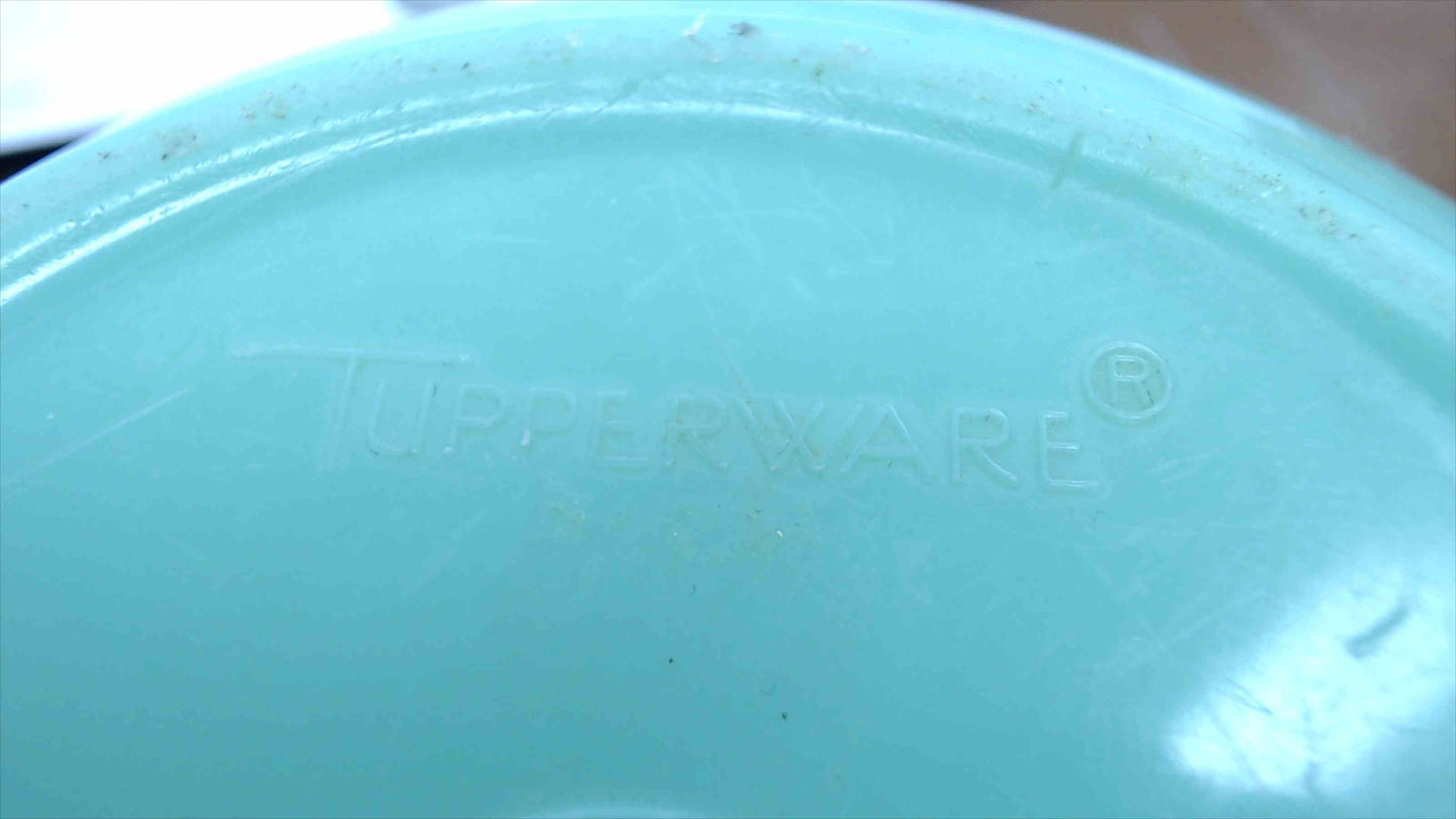 Vintage Tupperware Jel-N-Serve Bowl Set – 9"x6", Mint Seafoam Green, Gelatin Mold Insert & White Snap Lid