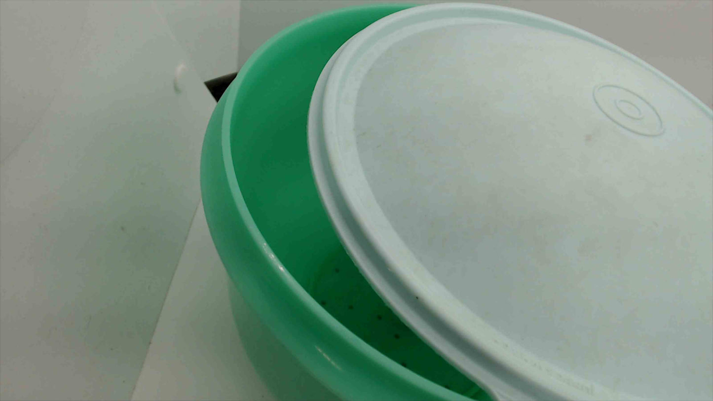 Vintage Tupperware Jel-N-Serve Bowl Set – 9"x6", Mint Seafoam Green, Gelatin Mold Insert & White Snap Lid