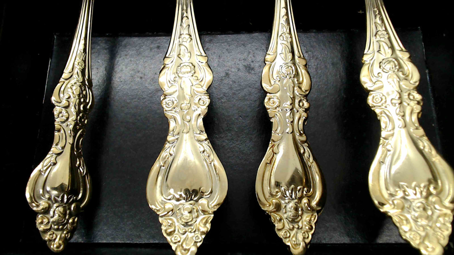 Royal Sealy Gold Plated Stainless Steel 4-Piece Hostess Set – Original Box