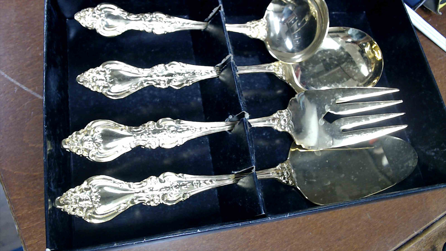 Royal Sealy Gold Plated Stainless Steel 4-Piece Hostess Set – Original Box