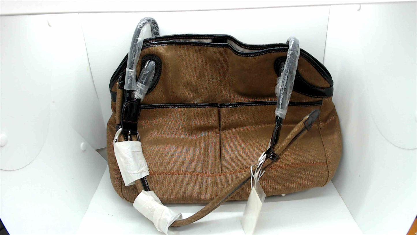 Tusk New York Amanda Hobo Shoulder Bag – Bronze Fabric & Leather Trim – NWT