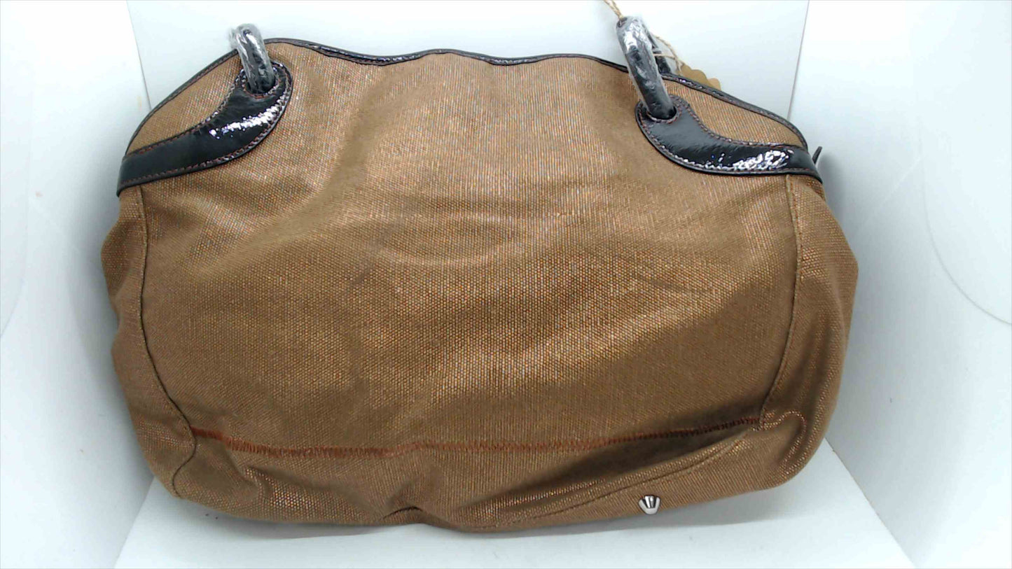 Tusk New York Amanda Hobo Shoulder Bag – Bronze Fabric & Leather Trim – NWT