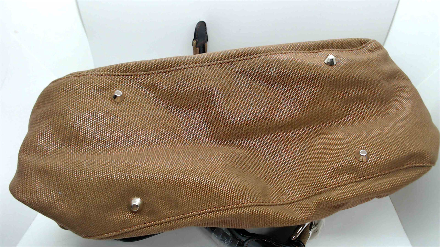 Tusk New York Amanda Hobo Shoulder Bag – Bronze Fabric & Leather Trim – NWT
