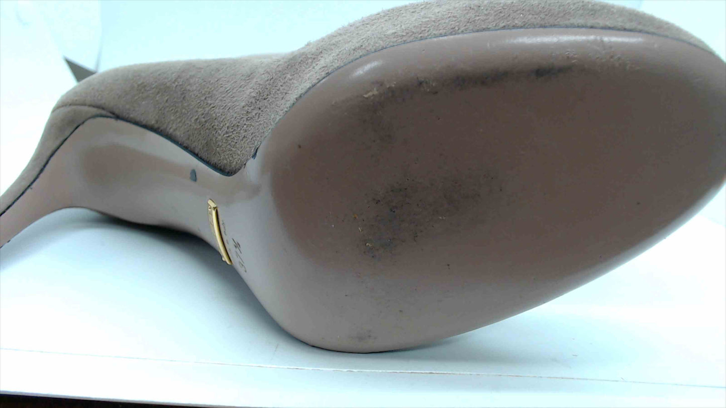 Authentic Gucci Suede Platform Pumps – Beige/Taupe – Size 37.5 (US 7.5)
