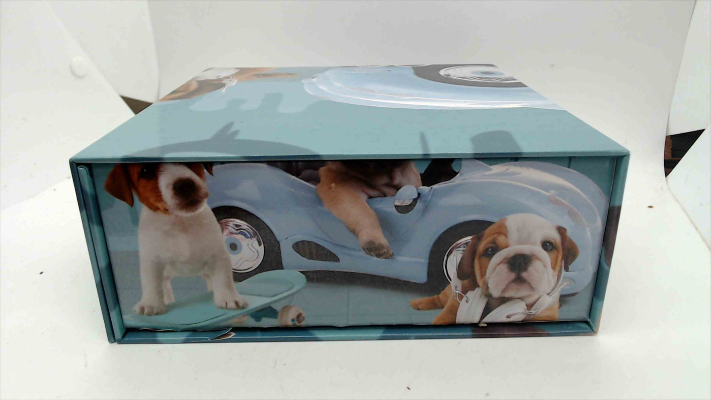 Studio Pets by Myrna Jigsaw Puzzle – Puppies & Cool Car Scene – Pieces Sealed in Bag