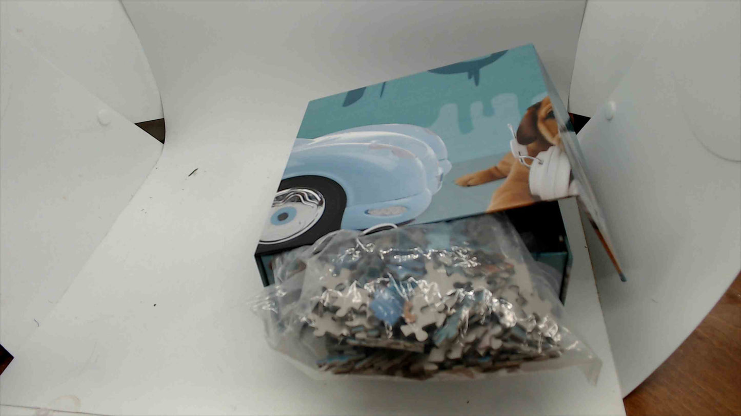 Studio Pets by Myrna Jigsaw Puzzle – Puppies & Cool Car Scene – Pieces Sealed in Bag