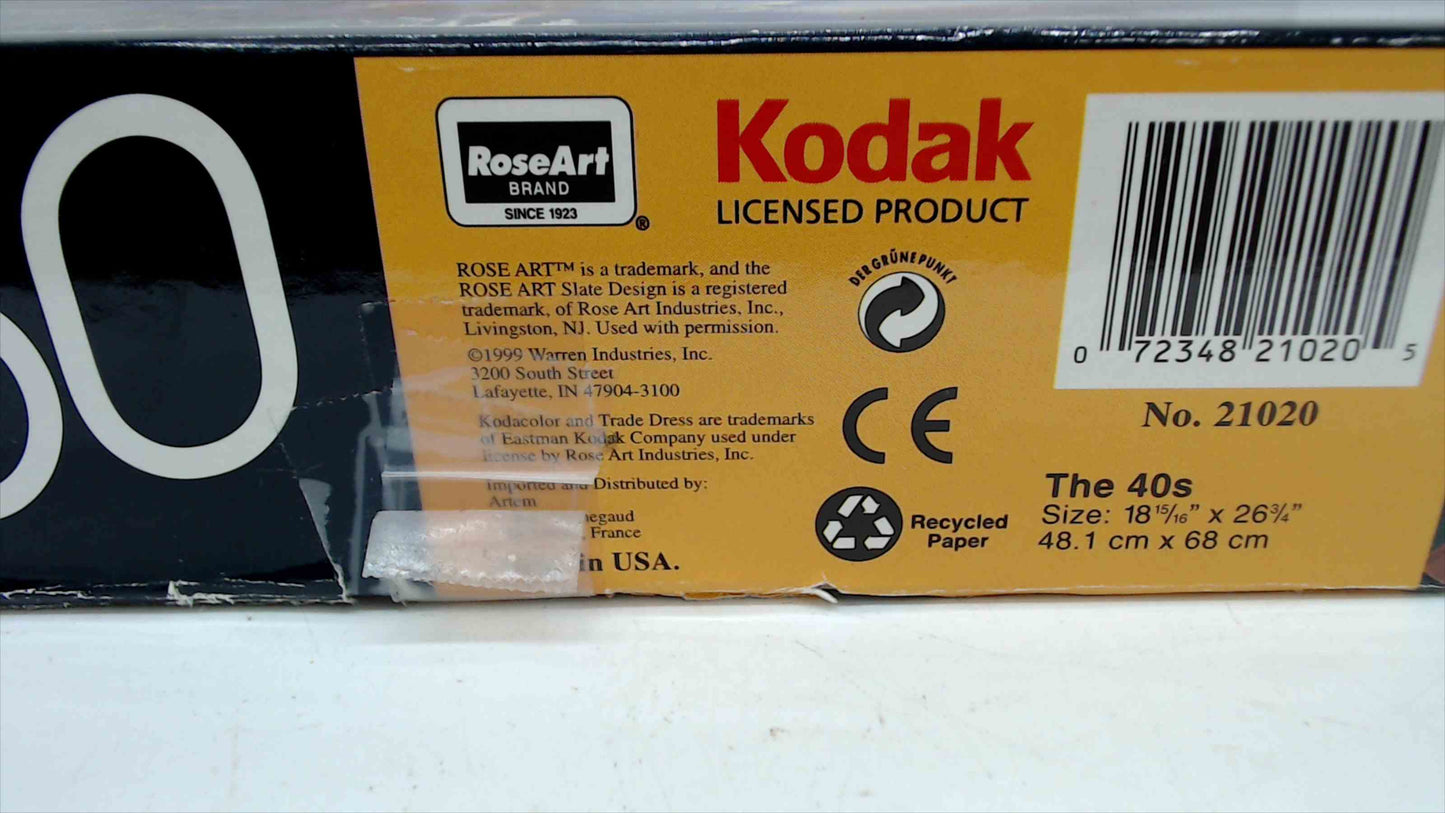 RoseArt Kodacolor "Decades Puzzle – The 40s" 750-Piece Jigsaw Puzzle – Kodak Licensed – No. 21020