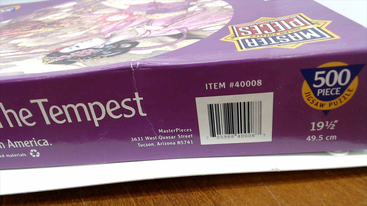 MasterPieces "Transcending the Tempest" 500-Piece Round Jigsaw Puzzle – 19.5" – Asian Fantasy Dragon Art – Item #40008
