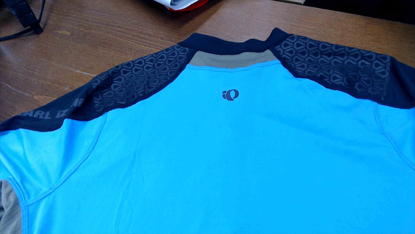 Pearl Izumi Ultra InsideOut Zip SS Cycling Jersey Men’s Medium – Electric Blue/Black/Khaki – NWT