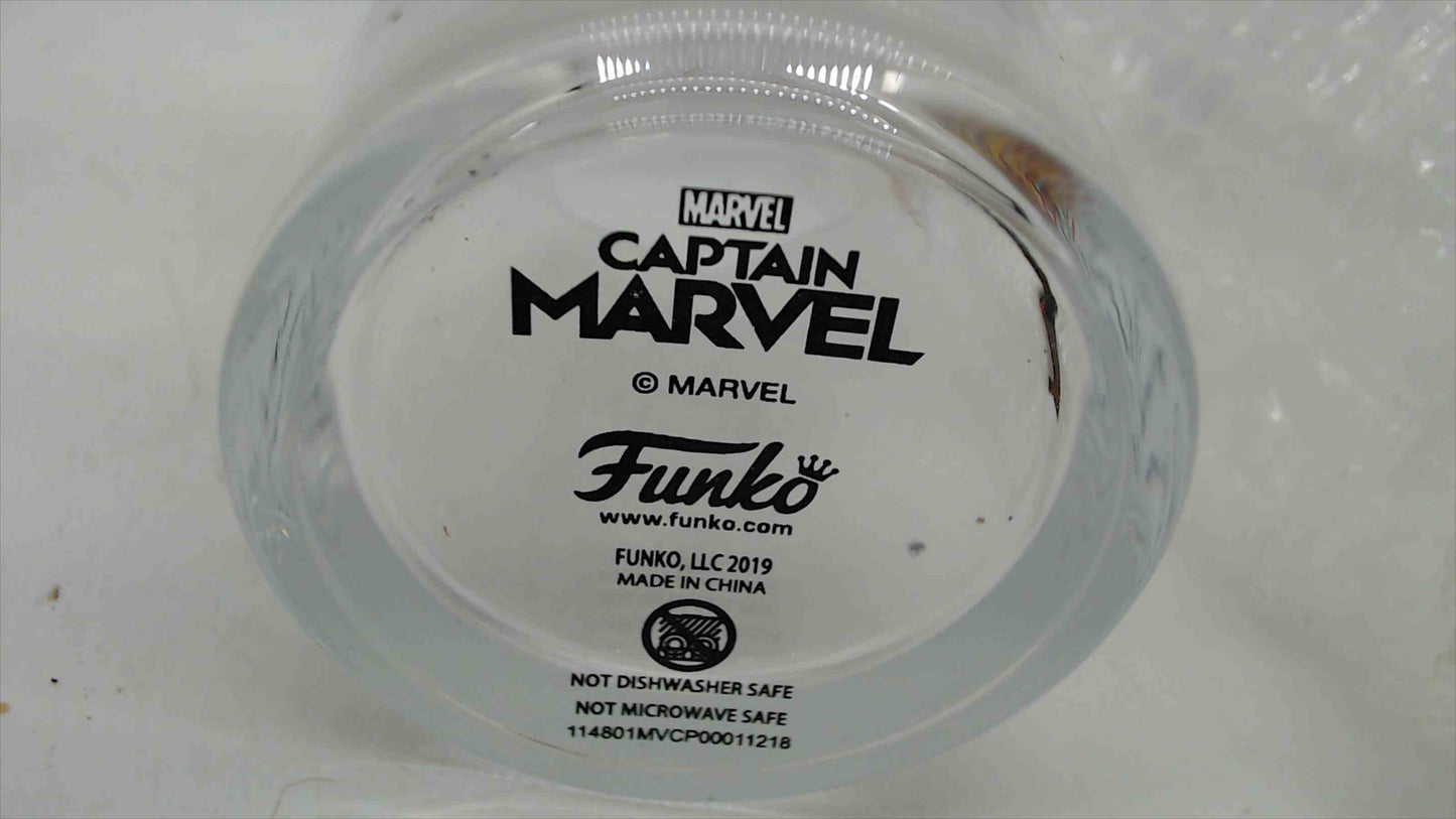 Funko Marvel Captain Marvel "Higher Further Faster" Collector Glass Cup with Original Box