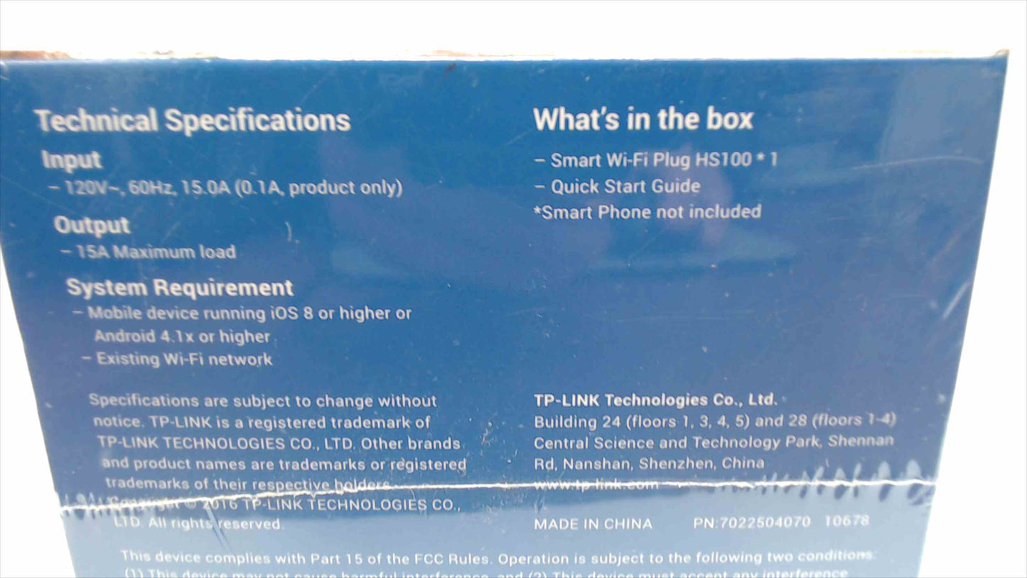 TP-Link HS100 Smart Wi-Fi Plug – Brand New, Sealed – Works with Alexa & Google Assistant