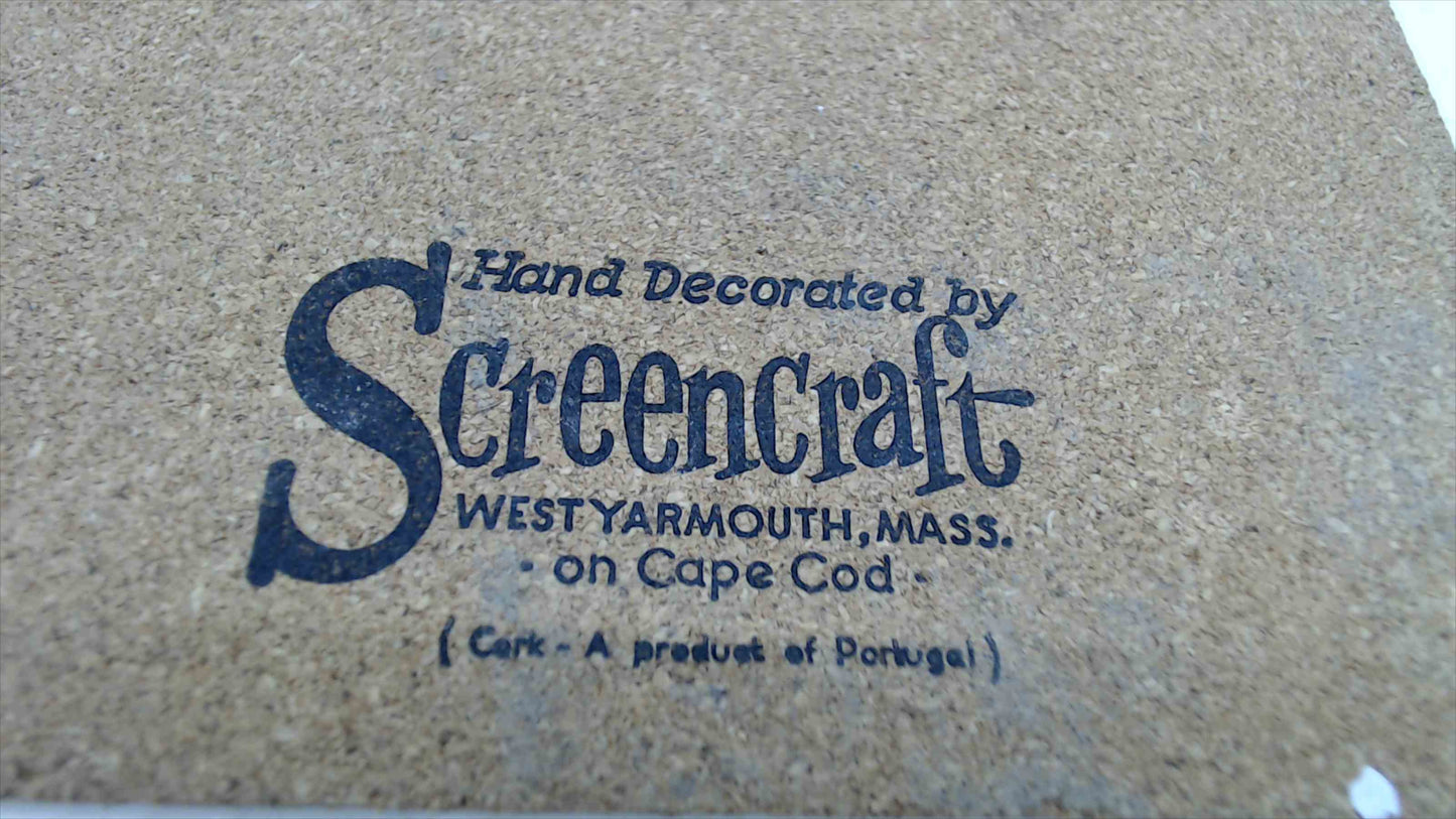 Screencraft "Early American Fire Equipment" Ceramic Tile Trivet, 6"×6" — Cape Cod, Phyllis Howard