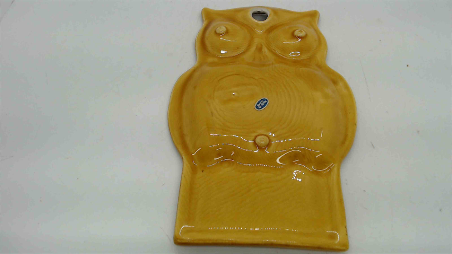 Vintage Pennsylvania Dutch Country Owl Wall Plaque — Kitchen Prayer & My House, 7"