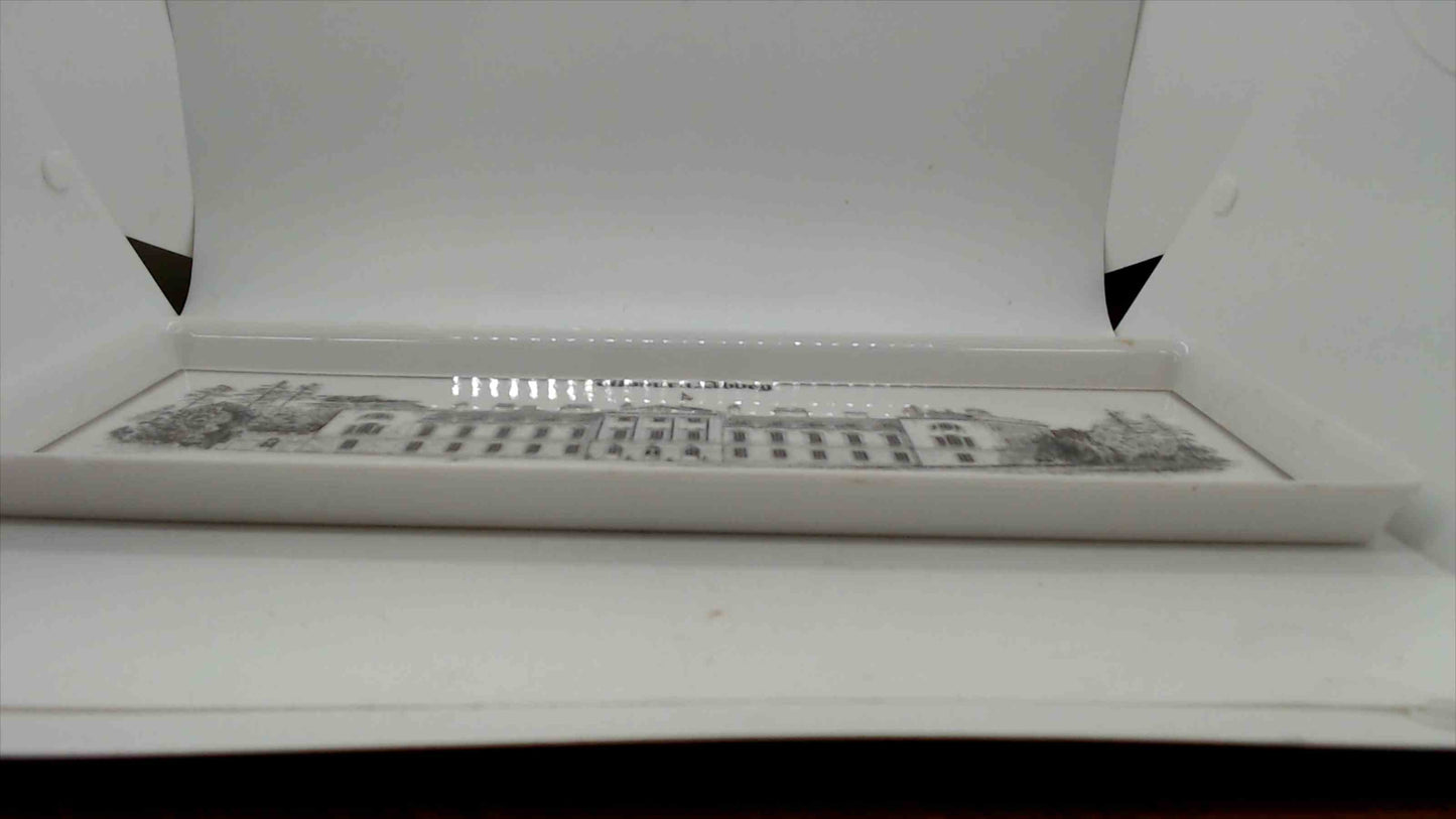 Woburn Abbey Melamine Souvenir Tray — Architectural Illustration, Made in Great Britain, 15"