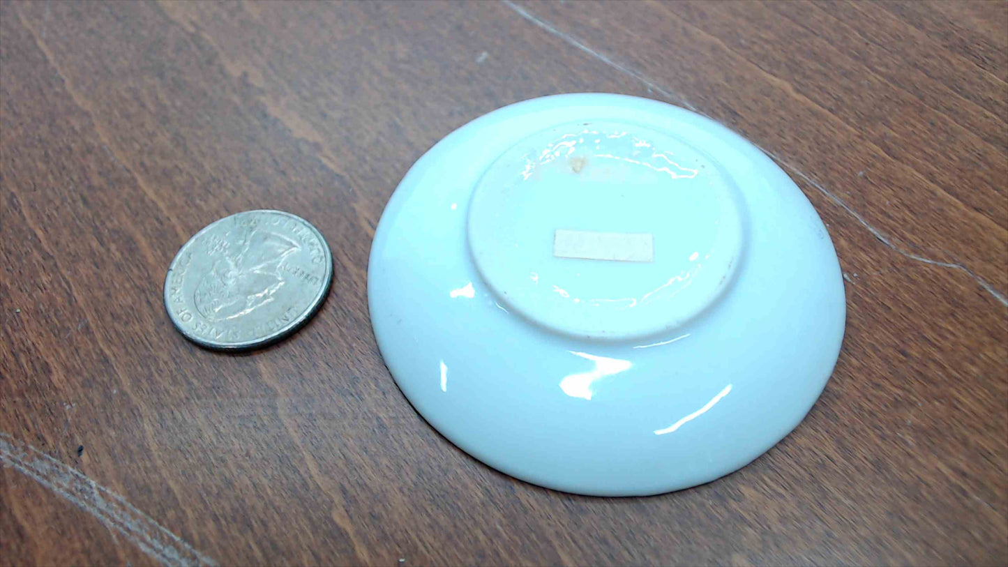 1982 World's Fair Knoxville Tennessee Souvenir Mini Ceramic Dish — Sunsphere & Rainbow Logo, 2.5"