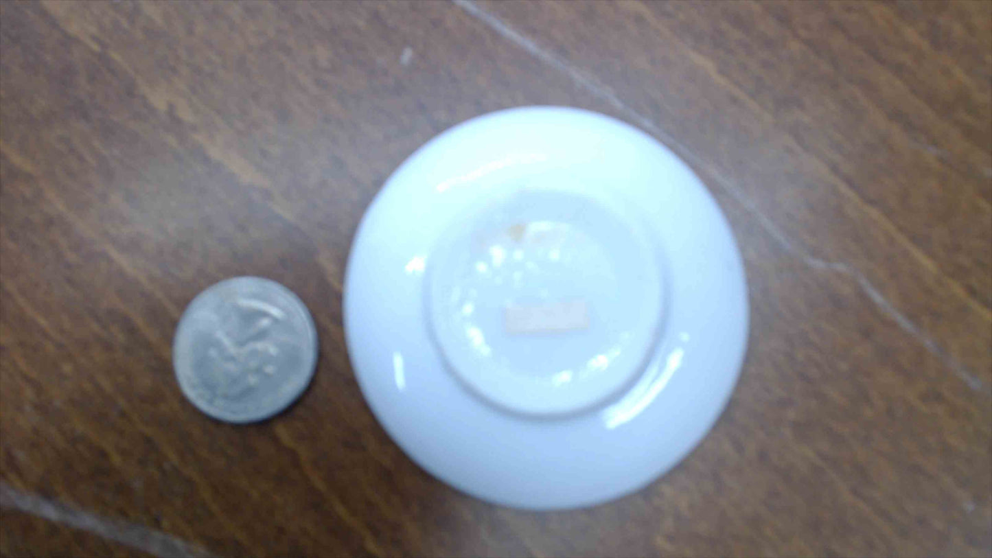 1982 World's Fair Knoxville Tennessee Souvenir Mini Ceramic Dish — Sunsphere & Rainbow Logo, 2.5"