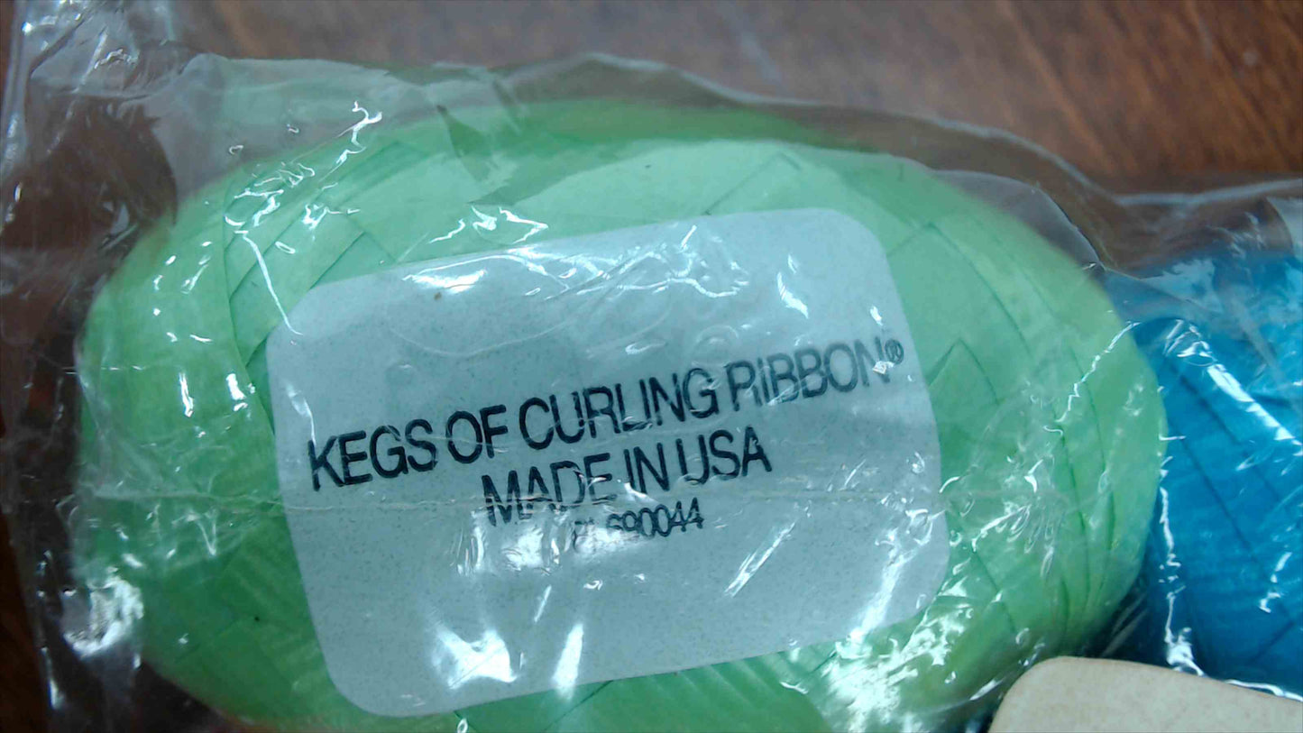 Kegs of Curling Ribbon Assorted Colors — Set of 8, Made in USA
