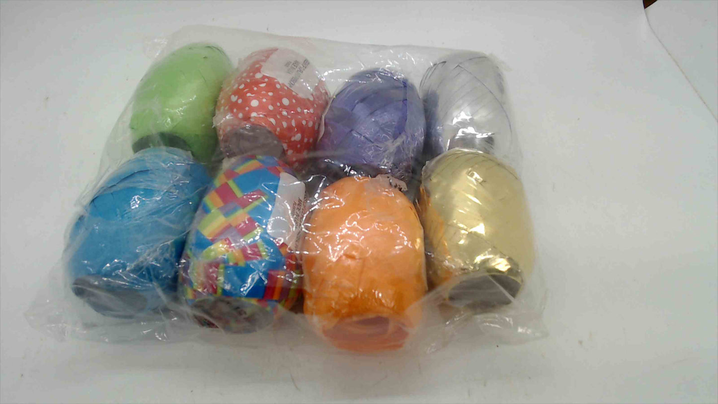 Kegs of Curling Ribbon Assorted Colors — Set of 8, Made in USA