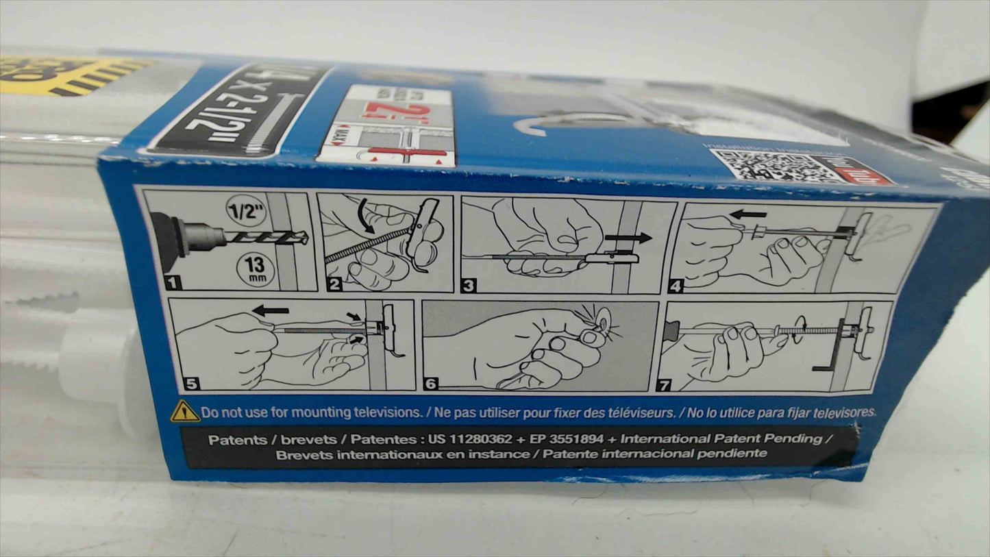 Cobra FlipToggle Hollow Wall Anchors 1/4" x 2-1/2" — 10-Pack, Unopened (Model 425R)