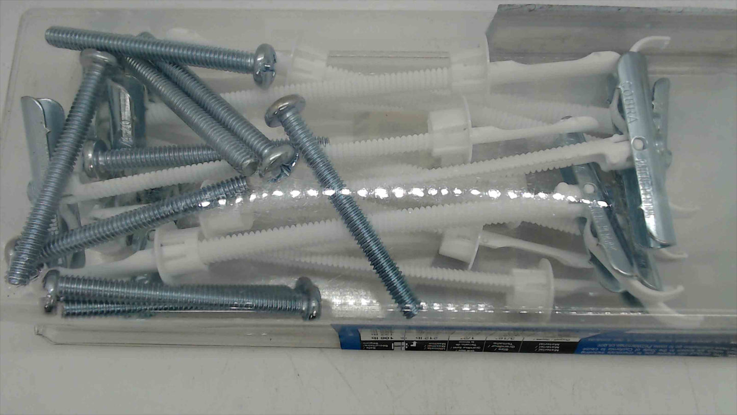 Cobra FlipToggle Hollow Wall Anchors 1/4" x 2-1/2" — 10-Pack, Unopened (Model 425R)