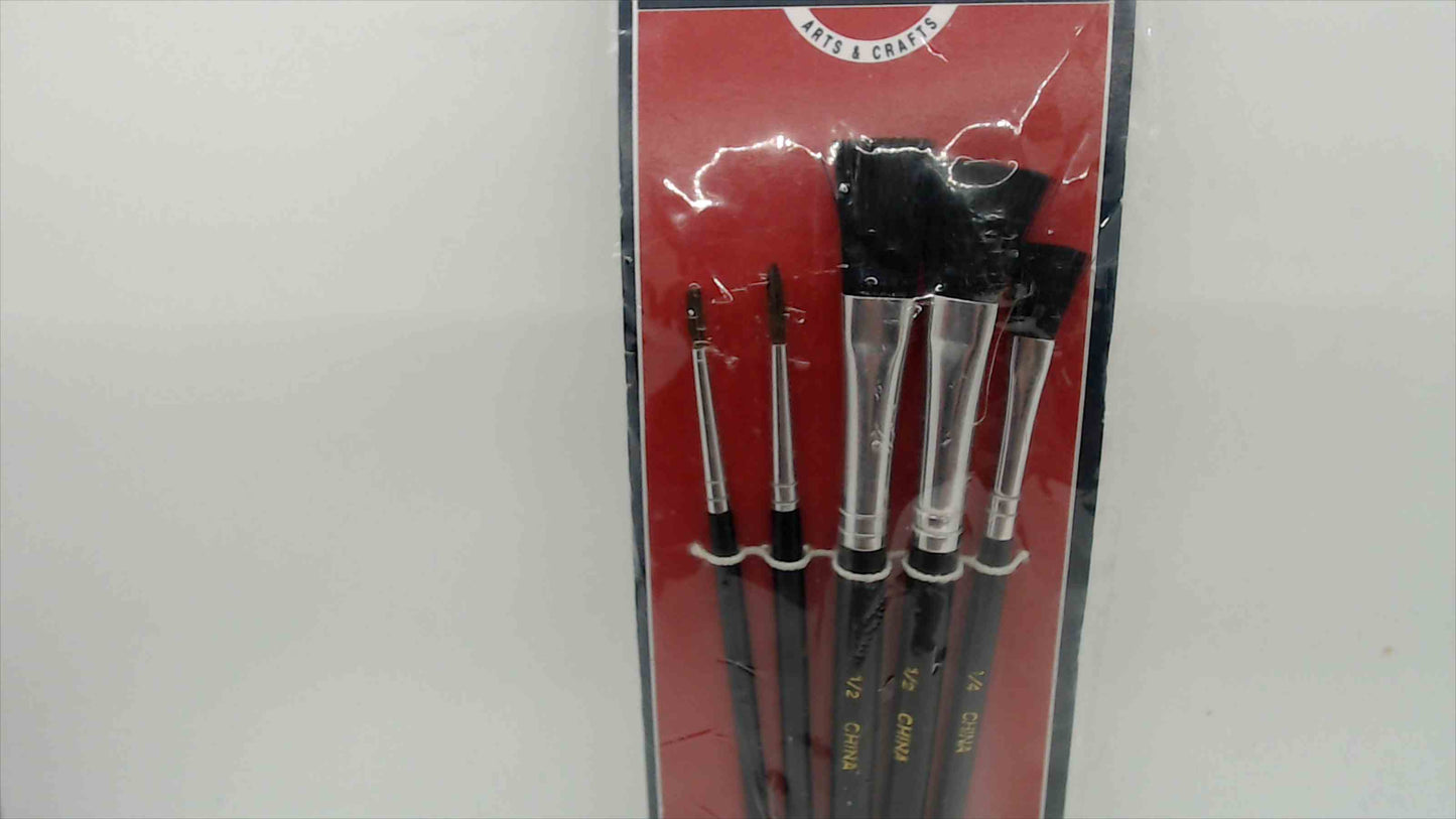 Nicole Signature Brushes Series 1 Utility Brush Set — Arts & Crafts, 5-Piece (Made in China)