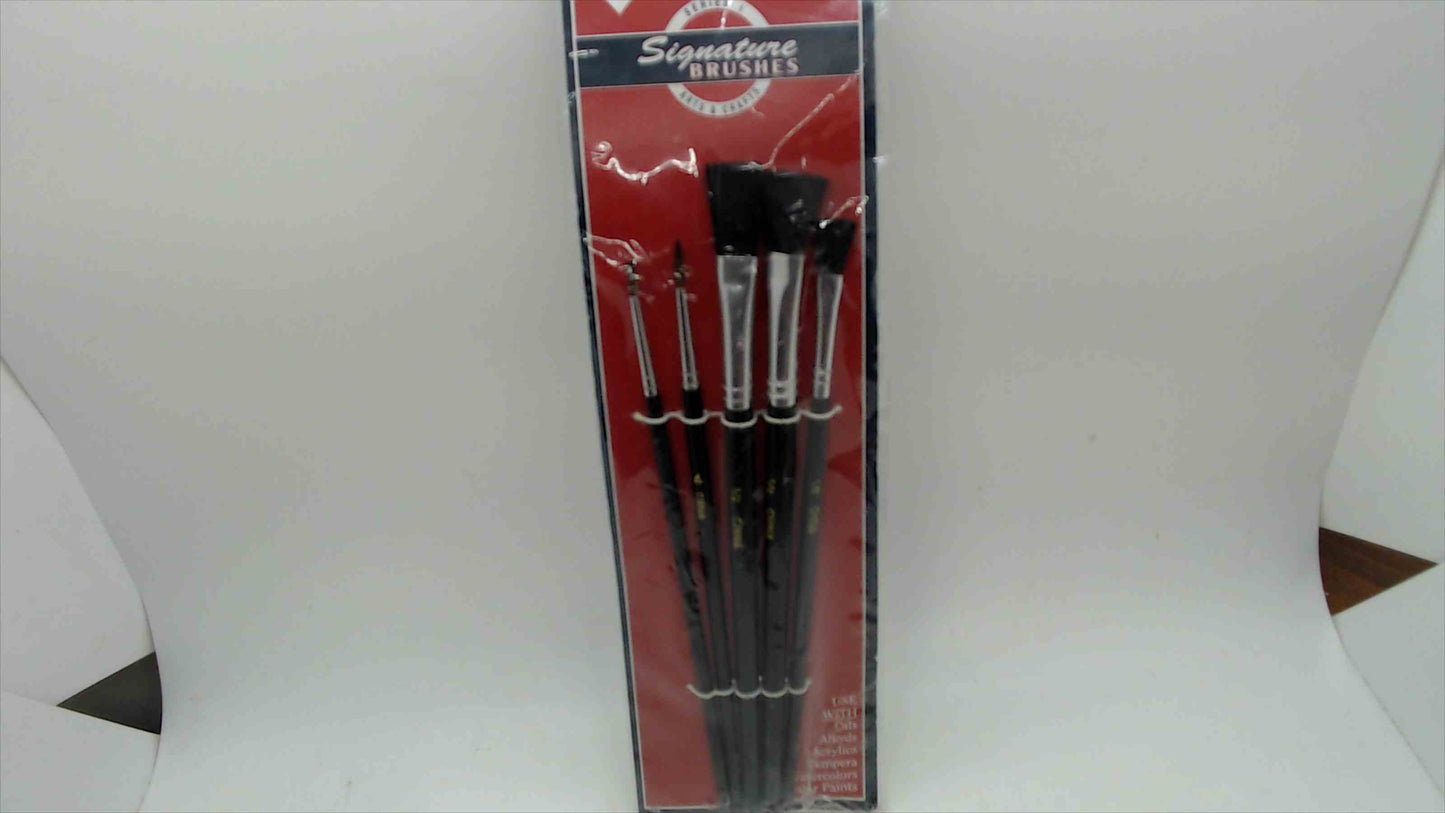 Nicole Signature Brushes Series 1 Utility Brush Set — Arts & Crafts, 5-Piece (Made in China)