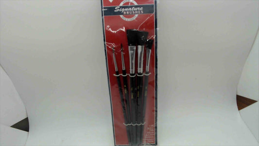 Nicole Signature Brushes Series 1 Utility Brush Set — Arts & Crafts, 5-Piece (Made in China)