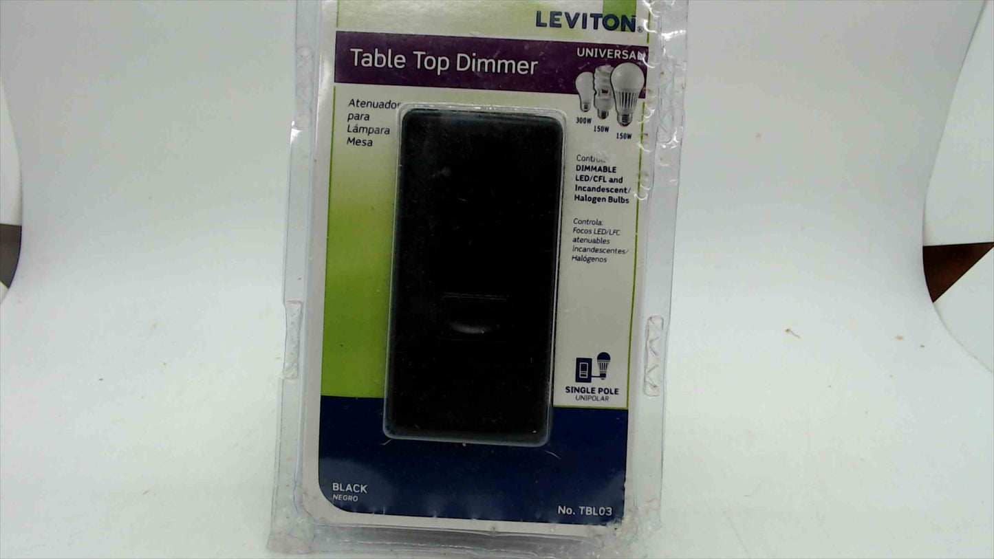 Leviton TBL03 Universal Table Top Dimmer – Black, Single Pole