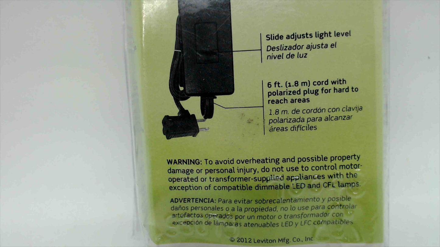 Leviton TBL03 Universal Table Top Dimmer – Black, Single Pole