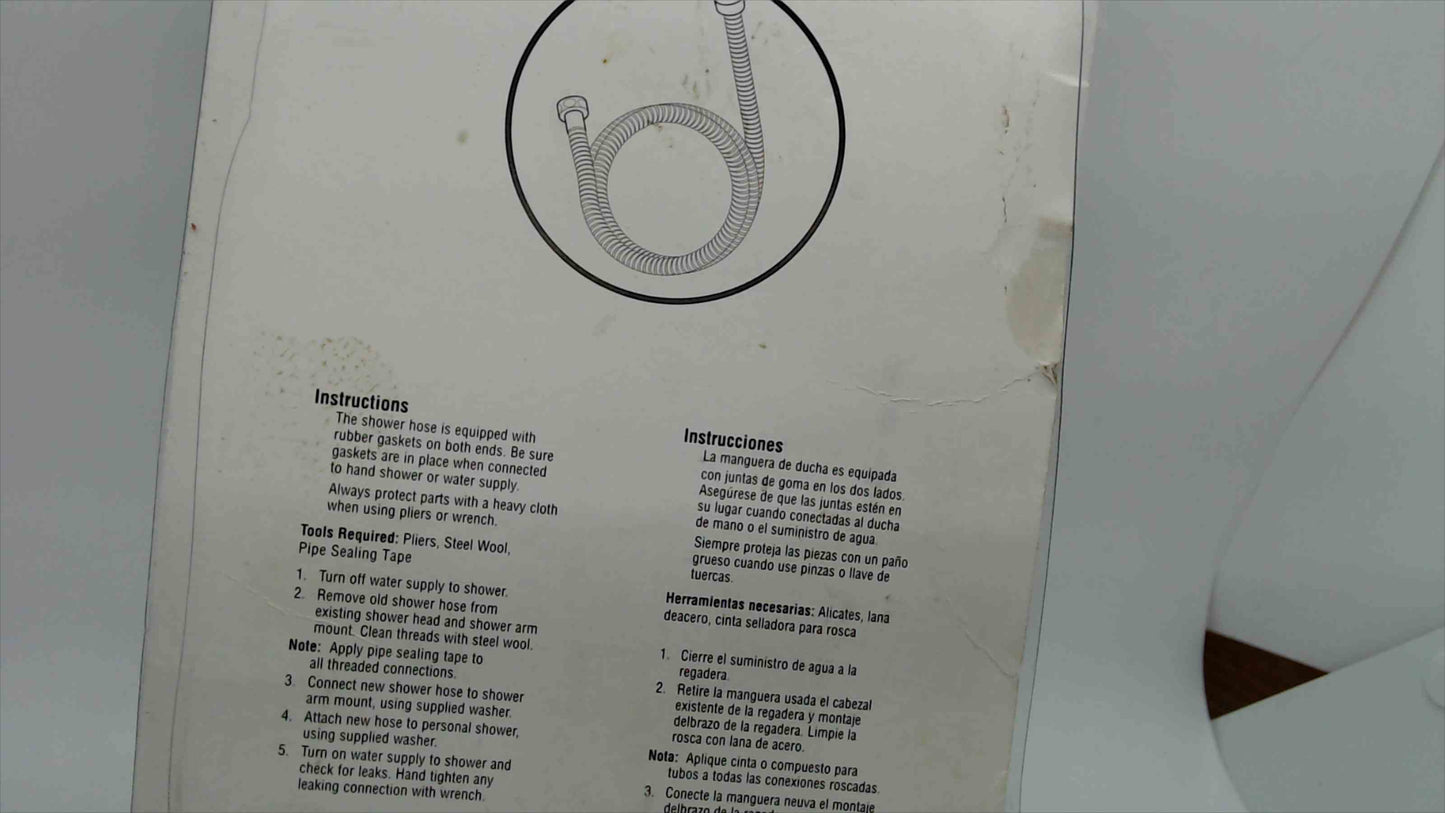 Danco Universal Handheld Shower Hose – 86" Extra Long, Chrome Finish