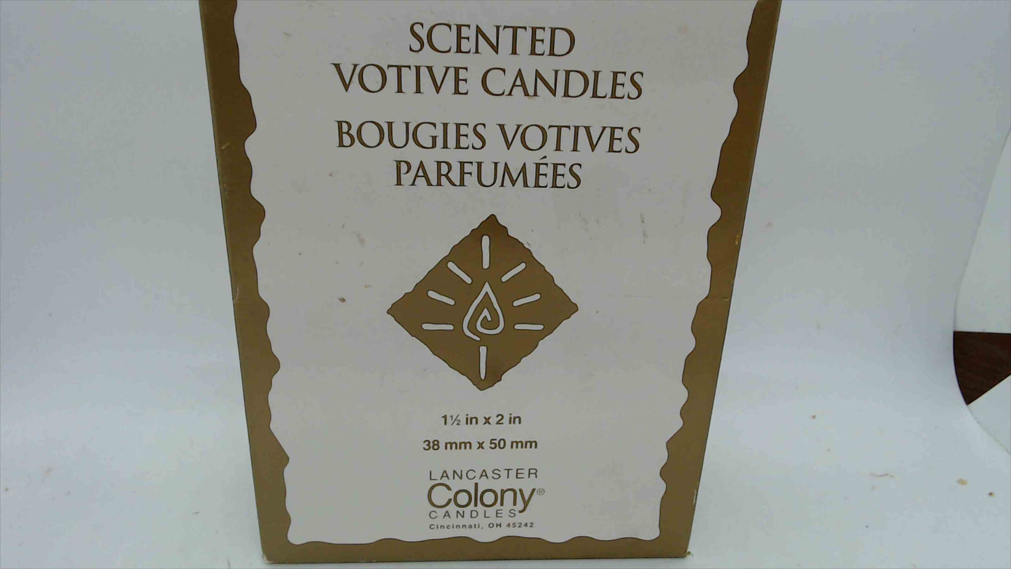 Lancaster Colony Candles Spiced Apple Scented Votive Candles — Box of 12, 1½" × 2", Vintage NOS