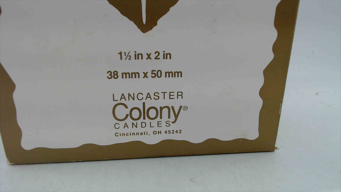 Lancaster Colony Candles Spiced Apple Scented Votive Candles — Box of 12, 1½" × 2", Vintage NOS
