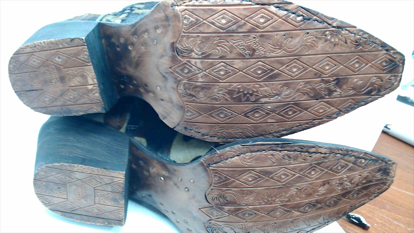 Tony Lama VF6045 Women's Camo Hair-On Short Western Boots – Size 10B – New with Tags