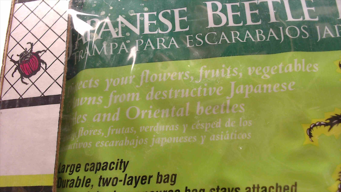 RESCUE! Japanese Beetle Trap – 3-Pack, Disposable, Large Capacity with Attractant