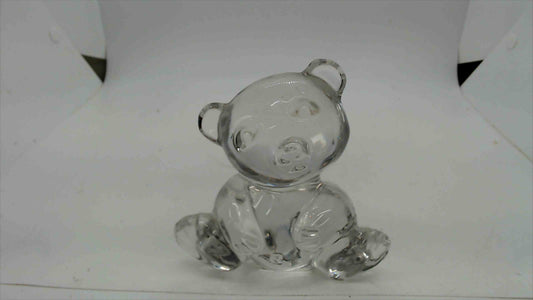 Vintage West German 24% Lead Crystal Teddy Bear Figurine – 4.25" – Pre-1990
