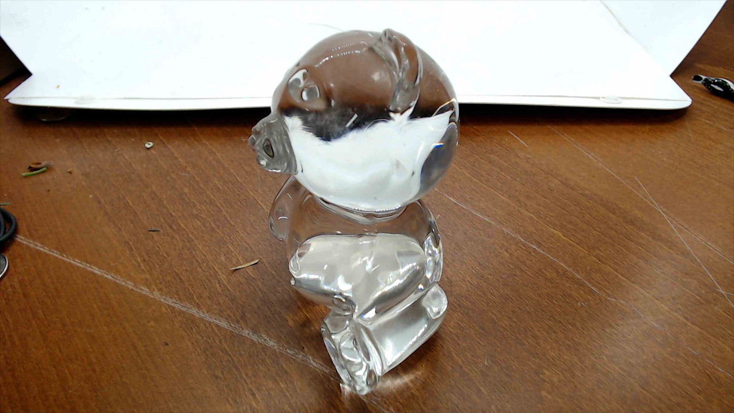 Vintage West German 24% Lead Crystal Teddy Bear Figurine – 4.25" – Pre-1990