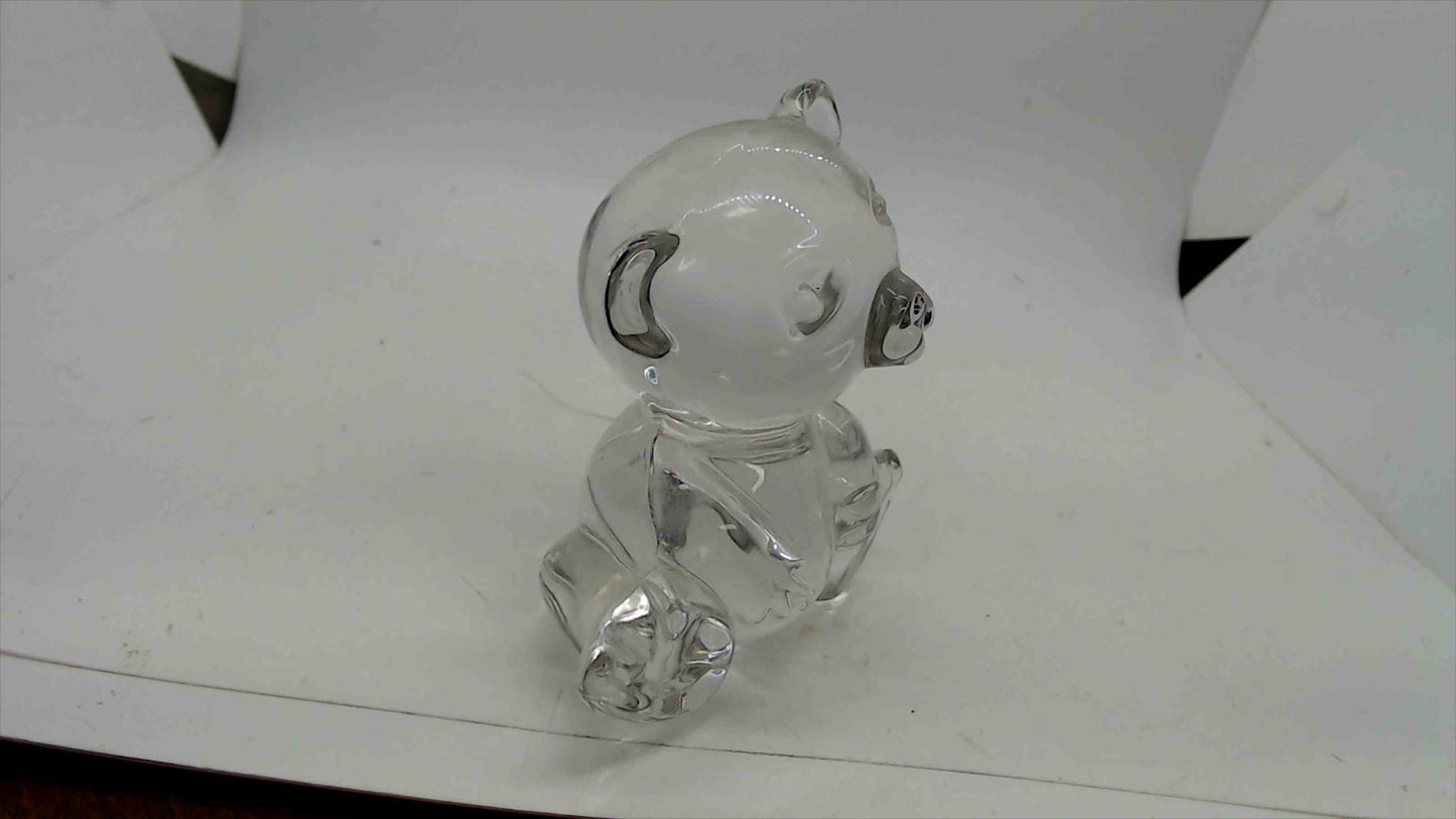 Vintage West German 24% Lead Crystal Teddy Bear Figurine – 4.25" – Pre-1990