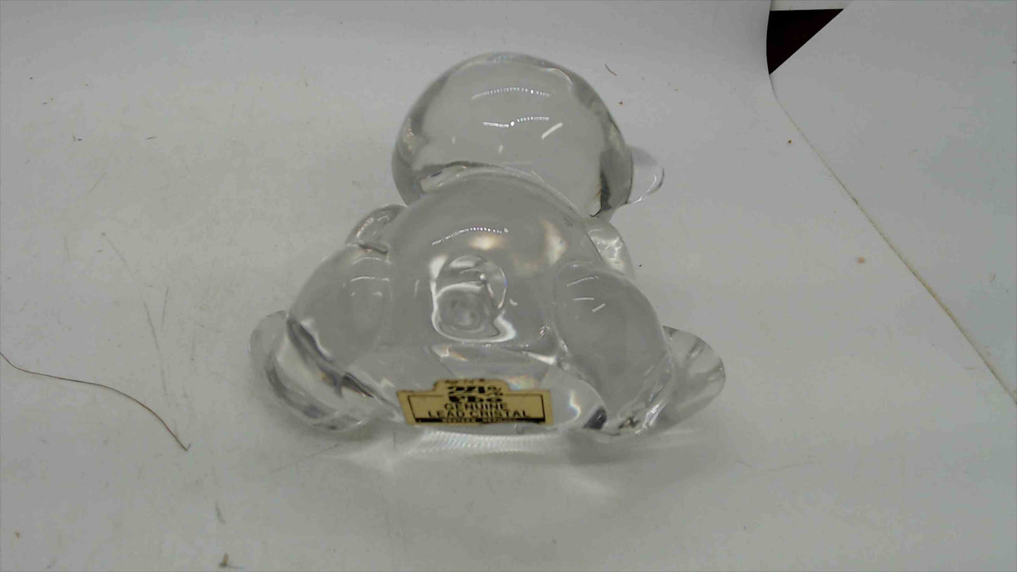 Vintage West German 24% Lead Crystal Teddy Bear Figurine – 4.25" – Pre-1990